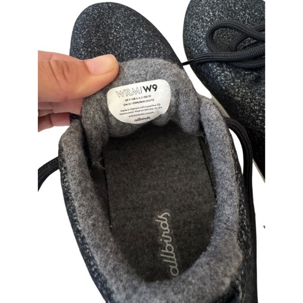 Allbirds Wool Runners Mens Charcoal Grey White Sneakers WRMIW9 - Picture 5 of 6